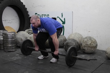 Axle Deadlift: posición inicial