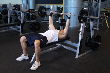 Barbell Guillotine Bench Press: posición inicial
