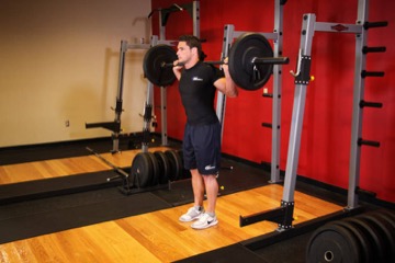 Barbell Lunge: posición inicial