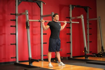 Barbell Side Bend: posición inicial