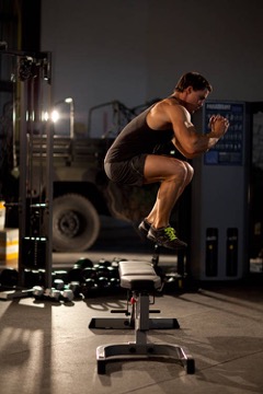 Bench Jump: posición final
