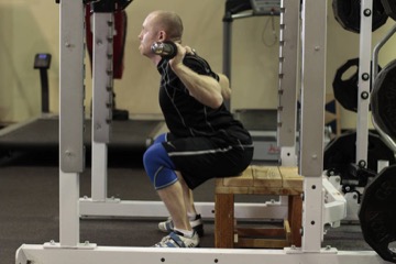 Box Squat: posición final