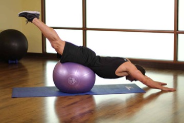 Downward Facing Balance: posición final