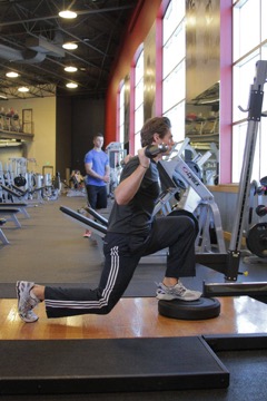 Elevated Back Lunge: posición final