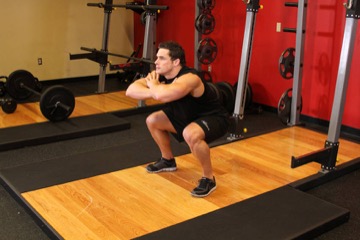 Squat jump: posición inicial