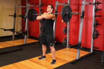 Front Barbell Squat: posición inicial