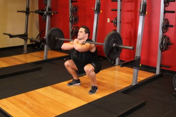 Front Barbell Squat: posición final