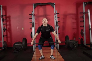Hang Snatch: posición inicial