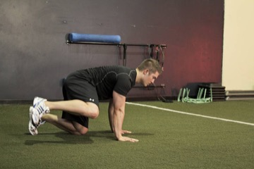Hip Circles (prone): posición final