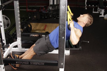Inverted Row with Straps: posición final
