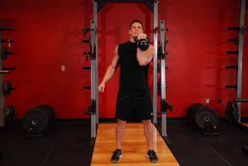 Kettlebell Arnold Press: posición inicial