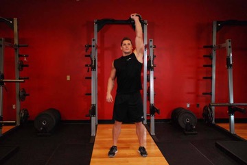 Kettlebell Arnold Press: posición final