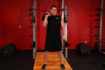 Kettlebell Dead Clean: posición final