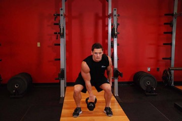Kettlebell Hang Clean: posición final