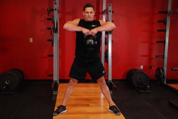 Jalón con kettlebell: posición final