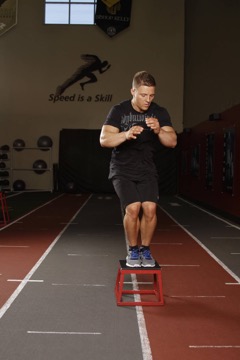 Box jump lateral: posición final