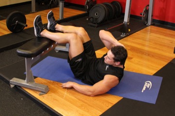 Oblique Crunches: posición final