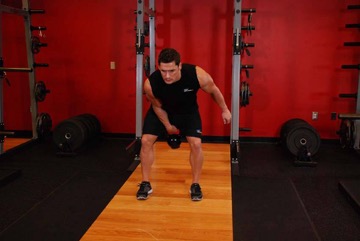 One-Arm Kettlebell Clean: posición final