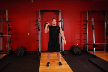 One-Arm Kettlebell Jerk: posición inicial