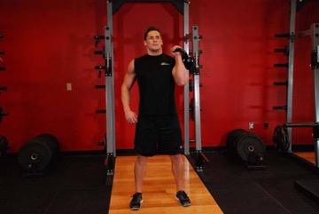Press militar a una mano lateral con kettlebell: posición inicial