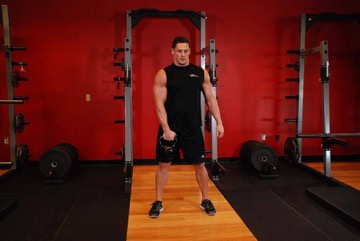 Snatch con kettlebell: posición inicial