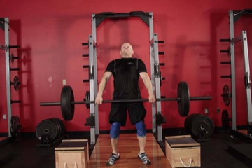 Power Clean from Blocks: posición final