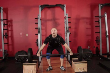 Power Snatch from Blocks: posición inicial