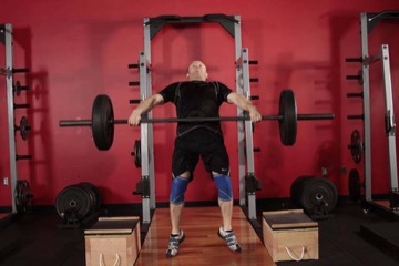 Power Snatch from Blocks: posición final