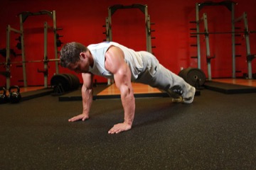 Flexiones (push-ups): posición inicial