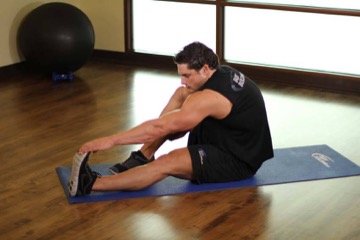 Seated Calf Stretch: posición final