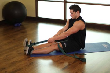 Seated Hamstring and Calf Stretch: posición final