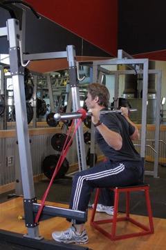 Speed Box Squat: posición final