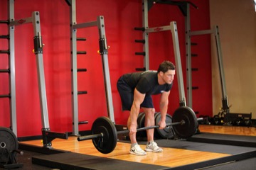 Stiff-Legged Barbell Deadlift: posición inicial