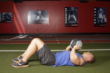 Supine Chest Throw: posición inicial
