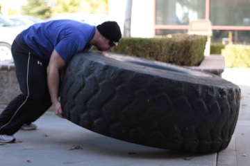 Tire Flip: posición final