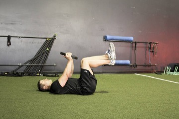 Weighted Crunches: posición inicial